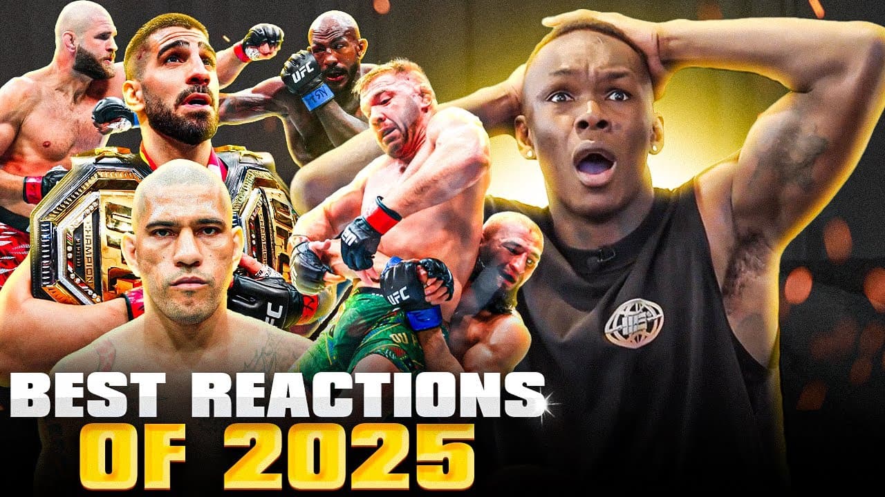 Israel Adesanya Reacts to a CRAZY Year of UFC Fights | Best Reactions of 2025