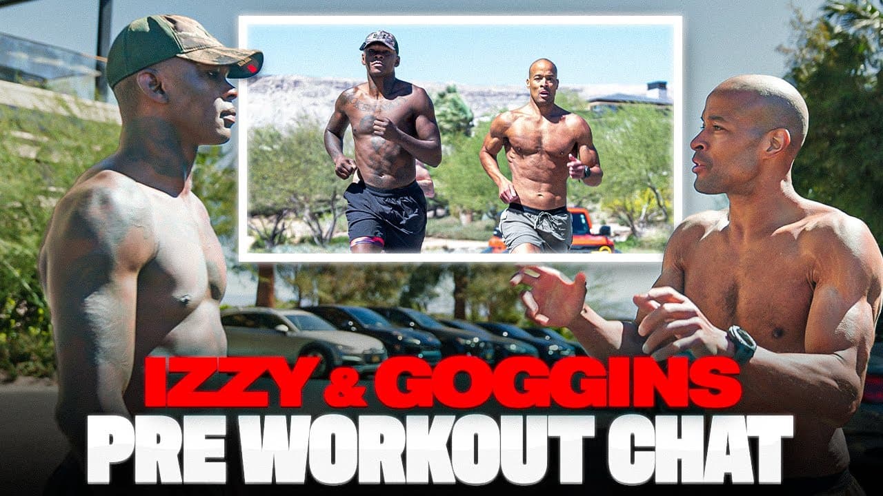 Israel Adesanya and David Goggins Chat Before Their BRUTAL Training Session