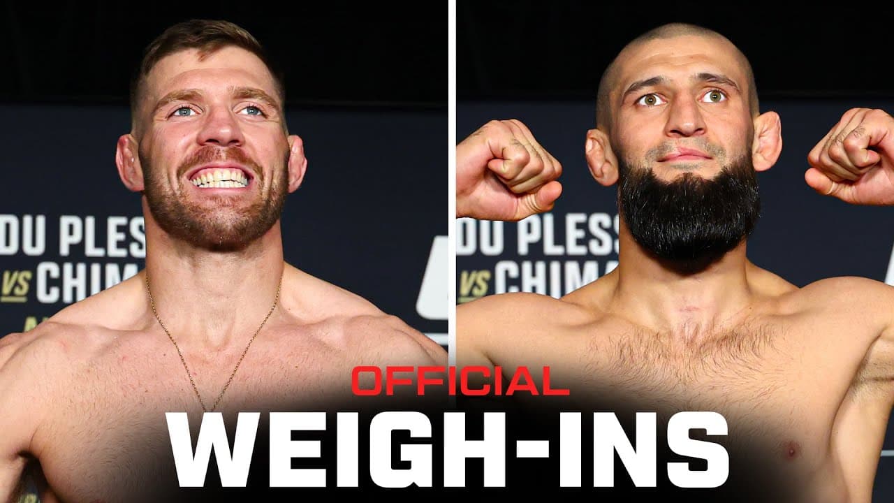 Du Plessis vs Chimaev Weigh-Ins | UFC 319