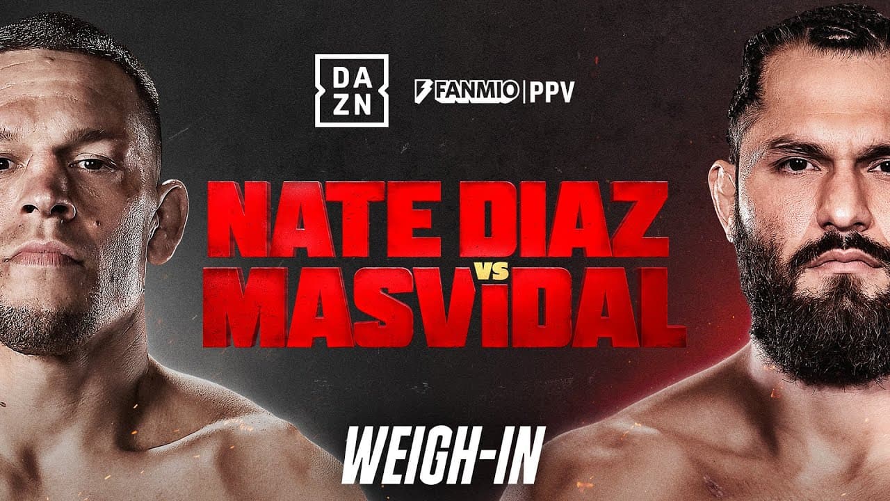 NATE DIAZ VS. JORGE MASVIDAL WEIGH IN LIVESTREAM
