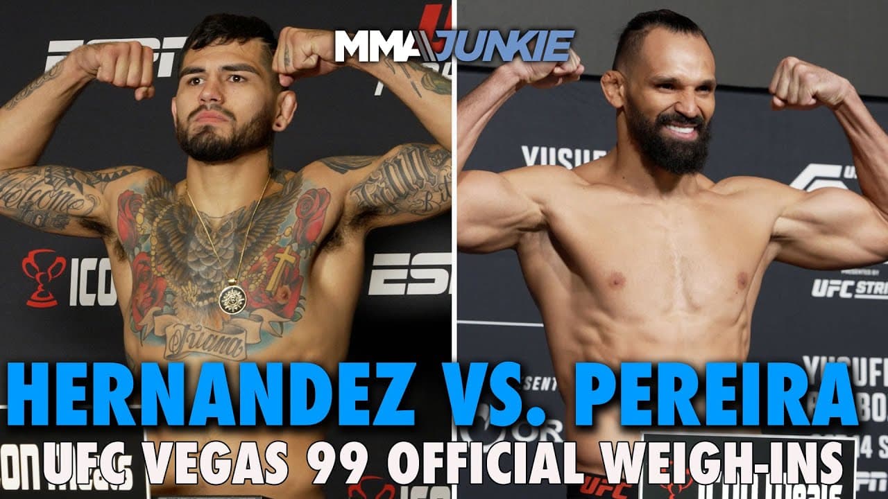 UFC Fight Night 245: Hernandez vs Pereira  Official Weigh-ins and Fighter Faceoffs | UFC Vegas 99