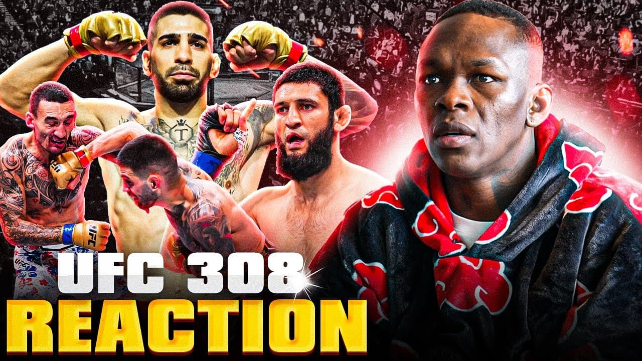 Israel Adesanya Reacts To Ilia and Khamzat's INSANE Finishes | UFC 308